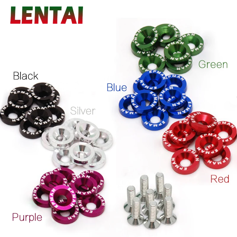 

OVERE 10Pcs Car modified screw gaskets Colorful styling For Peugeot 307 206 Volvo XC60 S60 XC90 Lada Grant Granta Vesta Kalina