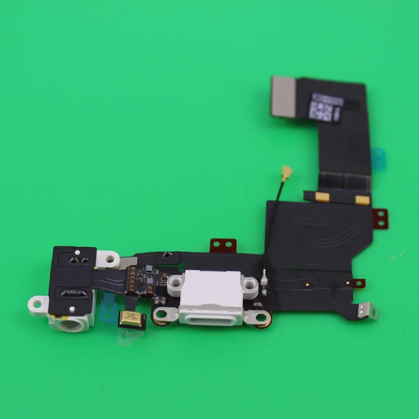 YuXi зарядный гибкий кабель для iPhone 5S черный белый сменный usb-порт аудио разъем