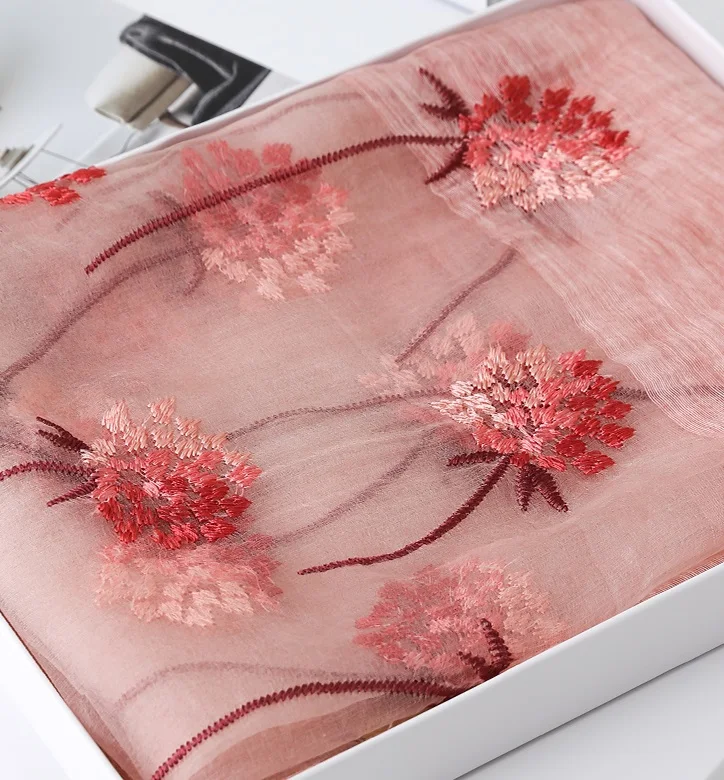 Embroidery silk flower scarves dual use shawlin womens scarves from Embroidery silk flower scarves dual use shawlin womens scarves from