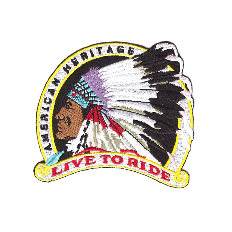 Tribal Feather Symbol Embroidered Iron-on Emblem Badge Patch Applique