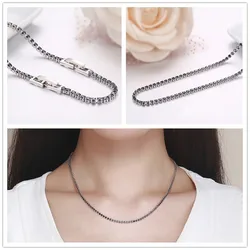 Elegant Yellow Gold Cluster CZ Choker Necklace - 35cm w 5cm extender (White color black cz)