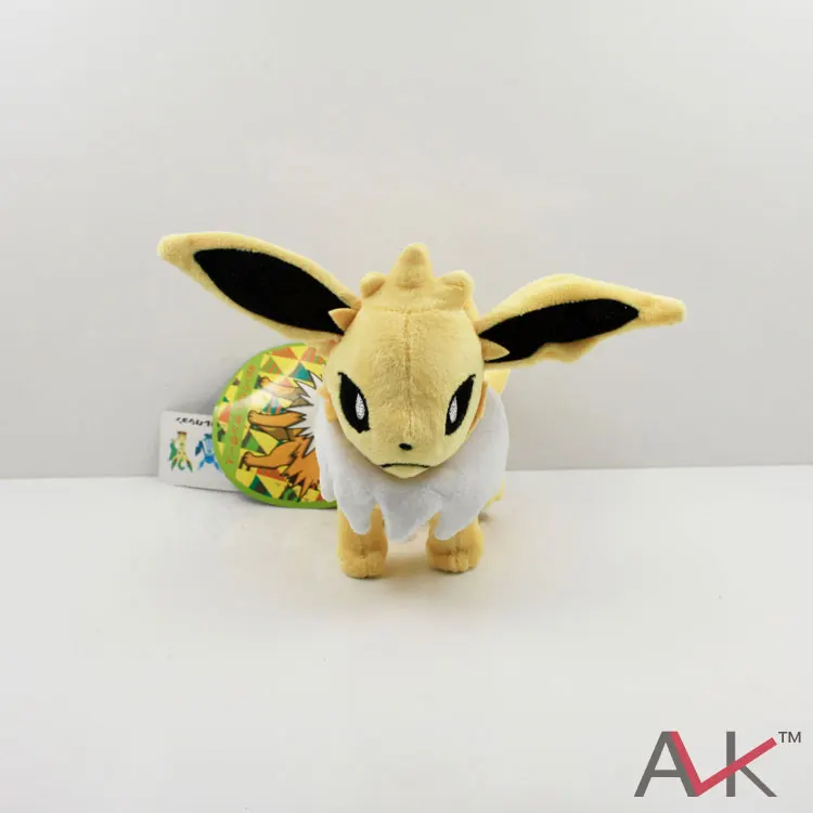 Jolteon Монстры стоя Eevee Монстр Espeon Jolteon Umbreon Vaporeon Flareon Glaceon Leafeon Плюшевые игрушки куклы 14~ 19 см 5 шт./партия - Цвет: Jolteon