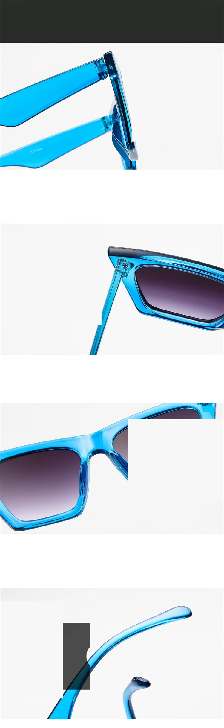 2018 New Cat Eye Women Sunglasses Shaped Sun Glasses Female Eyewear Blue SunglassesAccessories Brand Designer Fashion Shades plastic UV400 (8)