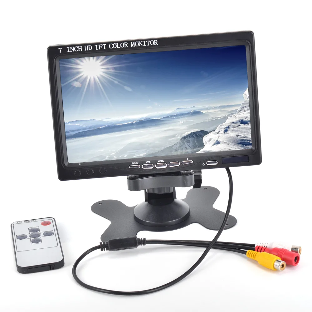 7 inch LCD HD 1024*600 Resolution Car Monitor HDMI VGA AV Digital Display For Camera + Remote Control 7 inch LCD HD 1024*600 Resolution Car Monitor HDMI VGA AV Digital Display For Camera + Remote Control