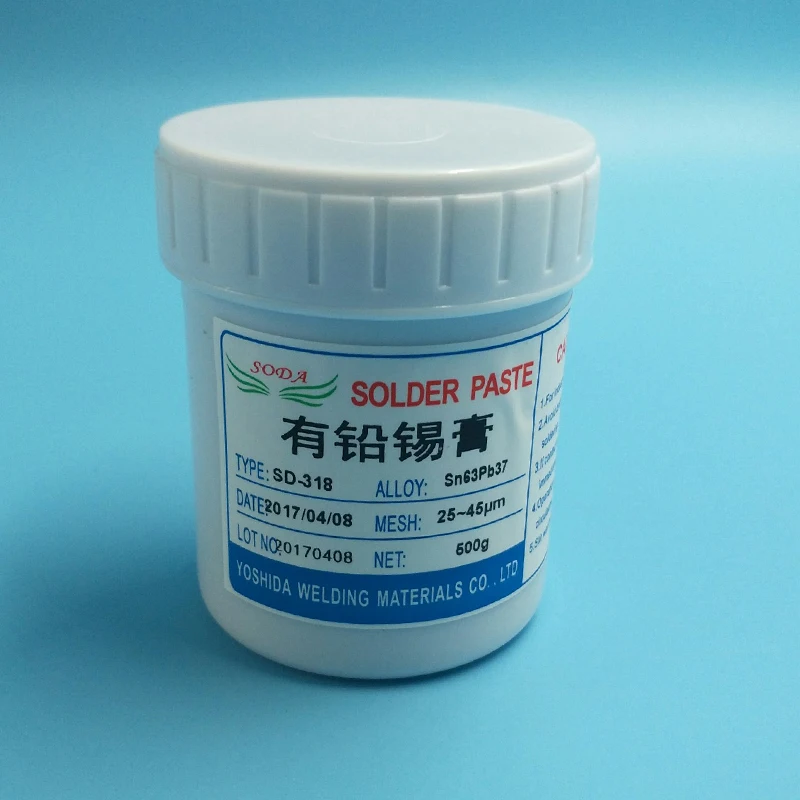 

HOT Sale! free shipping Low temperature No-clean SMT Lead-bearing LED SMT Solder Paste BGA Solder Flux Sn63Pb37 500g