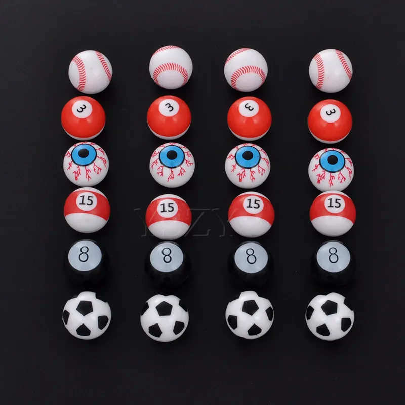4Pcs/lot Car Tire Valve Cap Eye Ball Football shape ...