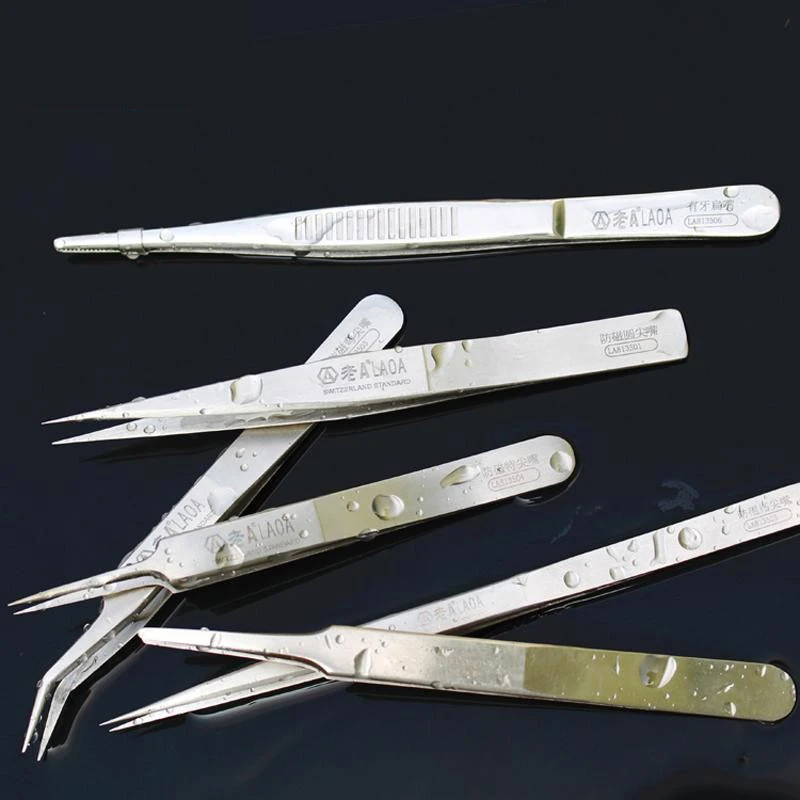 Precision Tweezers Tweezer Tool Soldering Tweezers 1pcs LAOA Stainless Tweezers Soldering Tweezers Forceps Pincers Pinzas Pincet Pinzette pinzas precision tools