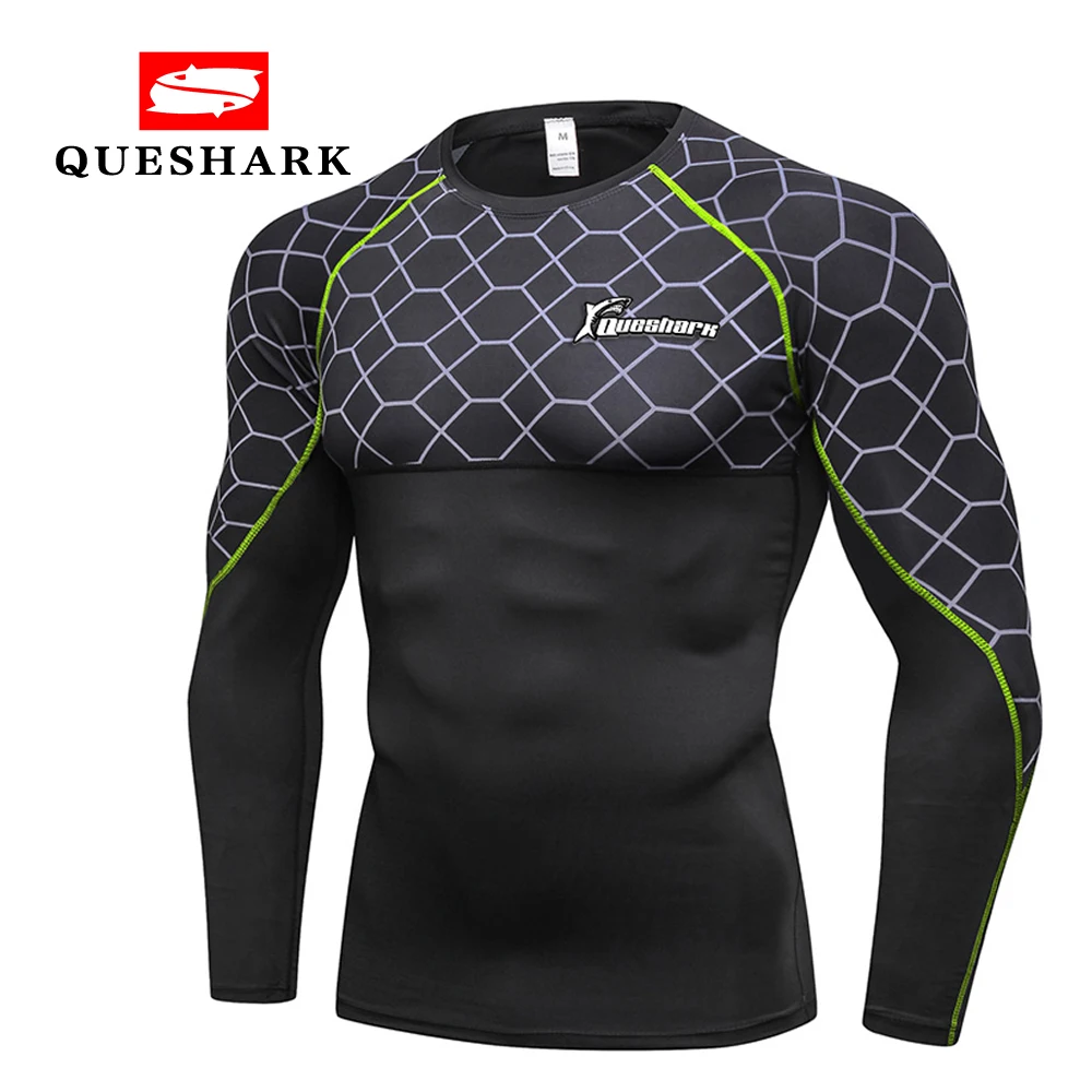 

Queshark Men's Thermal Wintergear Compression Baselayer Long Sleeve T Shirts Quick Dry Flexible