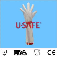 22 см с длинным рукавом кольчужные перчатки из нержавеющей стали сетчатые перчатки из нержавеющей стали