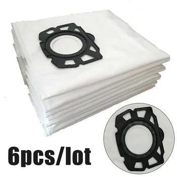 

White 6 X Filter Bags For Karcher Vacuum Cleaner Fleece Home MV4 To MV6 Series