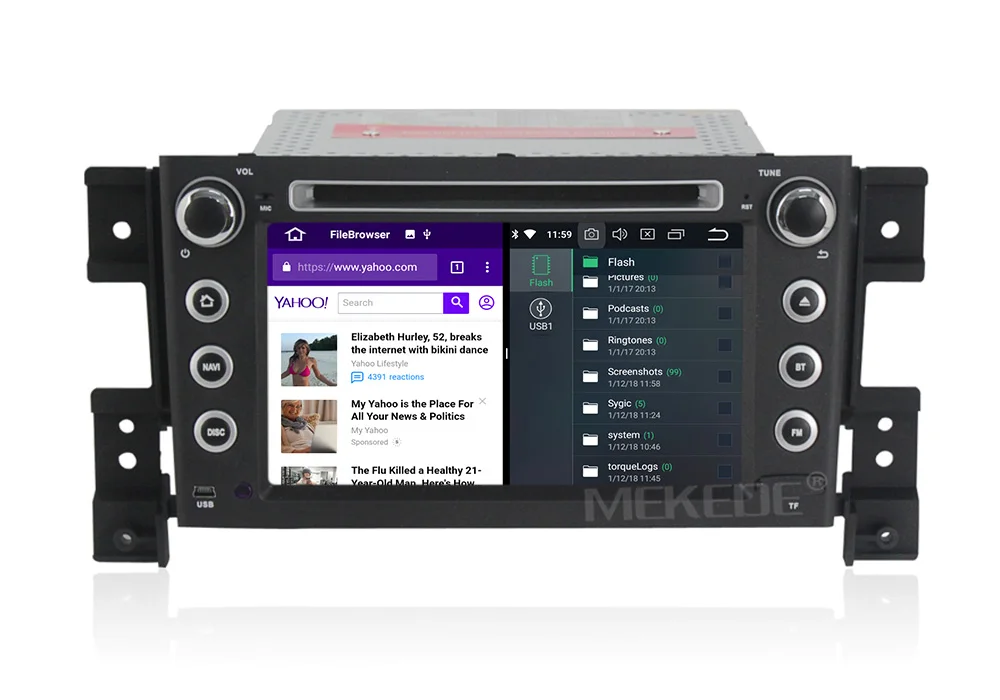 Clearance Android 8.0 4G RAM 32G ROM  CAR GPS 2 DIN DVD PLAYER For SUZUKI GRAND VITARA 2007-2013 GPS RADIO STEREO SCREEN NAVIGATION 7