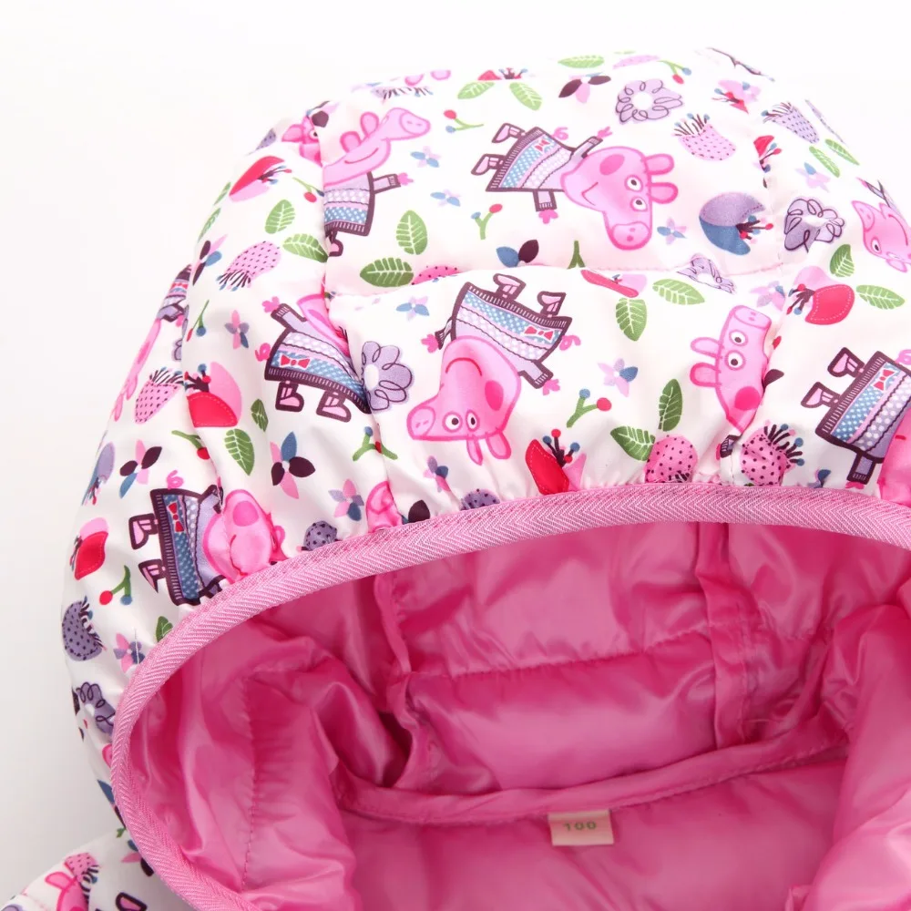 Girls Clothing Jackets 2017 New Brand Baby Girls Winter Coats Children's Warm Outerwear Windbreakers Down Parka Cute Pig 2-12Y (16)