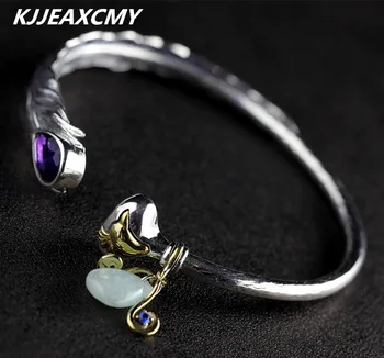 

KJJEAXCMY S925 silver jewelry silver Seiko drop type Amethyst Bracelet openings