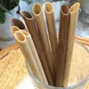 5PCS/Set 20cm Pointed Smoothie Drinking Straw Eco Friendly Reusable Bamboo Straws Big Wide Bubble Milk Tea Drinking Straw Brush 1