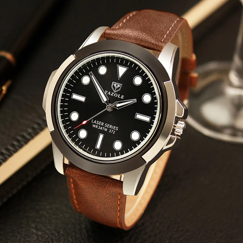YAZOLE Top Brand Fashion Luminous Sport Watch Men MilitaryWatches Waterproof Quartz Watch Hour Clock montre homme