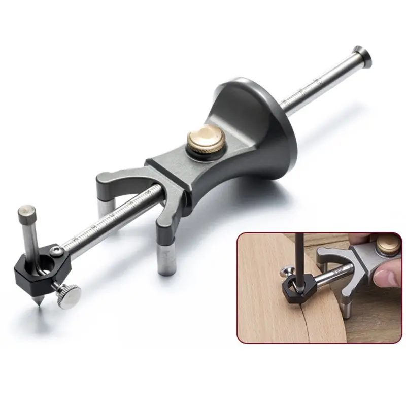Carpenter Straight Line Arc Curve Scriber Parallel Wheel Marking