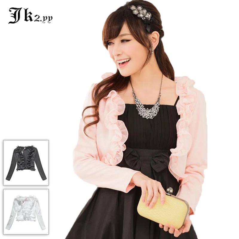 Женский короткий пиджак с оборкой длинным рукавом 9350|ruffle jacket|fashion jacket womenjacket brand