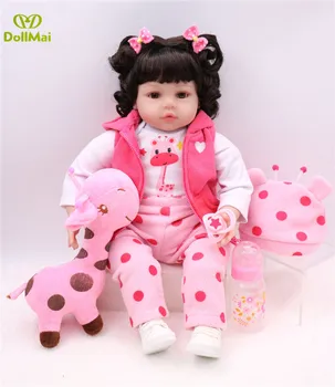 

55cm Silicone Reborn Baby Dolls Bebe Alive Realistic Boneca Bebe Lifelike Real Girl Doll modeling Reborn Birthday Christmas