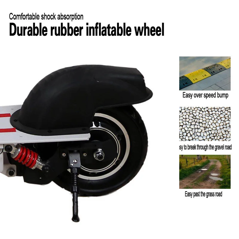 Perfect Newest Electric Scooter for Adults 10inch 48V/1200W kick scooter foldable big wheel black white electro bike 8 Perfect Newest Electric Scooter for Adults 10inch 48V/1200W kick scooter foldable big wheel black white electro bike 8