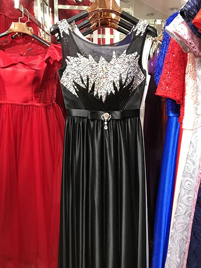 Длинные вечерние платья, вечерние платья, элегантные вечерние платья в пол, платье для выпускного вечера - Цвет: black