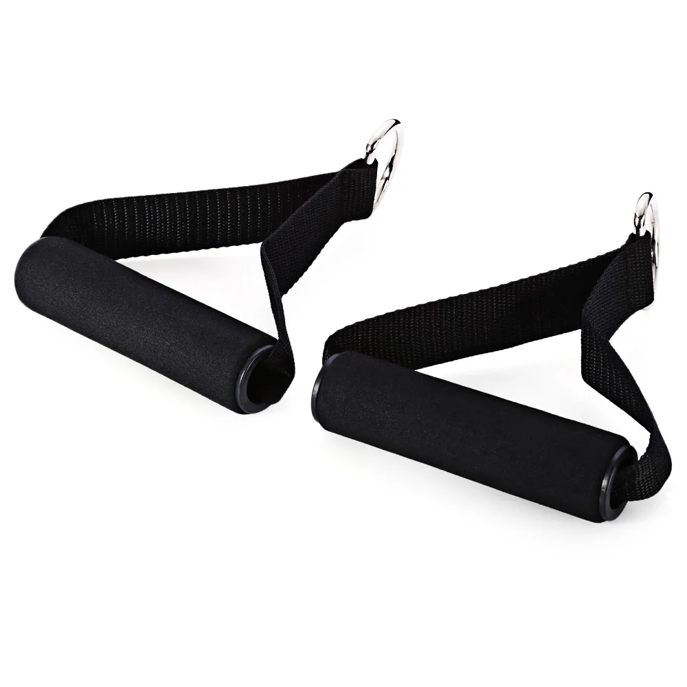 

D-ring Spring Exerciser Rope Cable Attachment Handle Bar Dip Station Pipe Elastic String Gym Body Building Fitness Equipment
