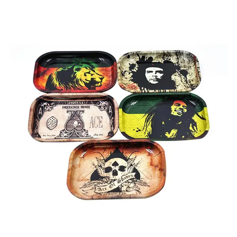 Tobacco Iron Plate Storage Tray Cigarette Rolling Trays Essential