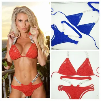 

Bikinis Bathing Suit Swimwear Bikini Set Swimsuit Crystal Sexy Solid 2018 Lace Women Fits True to Size, Take Your Normal Mid