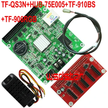 

TF-QS3N+HUB-75E005+TF-910BS+TF-906RGB Brightness Sensor+Temperature & Humidity Sensor USB+Ethernet full color LED control card