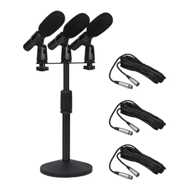 3 Microphone Профессиональная Речевая Конференц-настольный проводной компьютерный микрофон якорь живой микрофон школьный многокомнатный вещания - Цвет: 3 Microphone