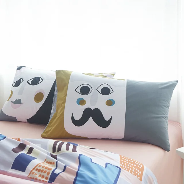100 Cotton Personalized Pillow Cases Cute Couple Pillow Case Cover