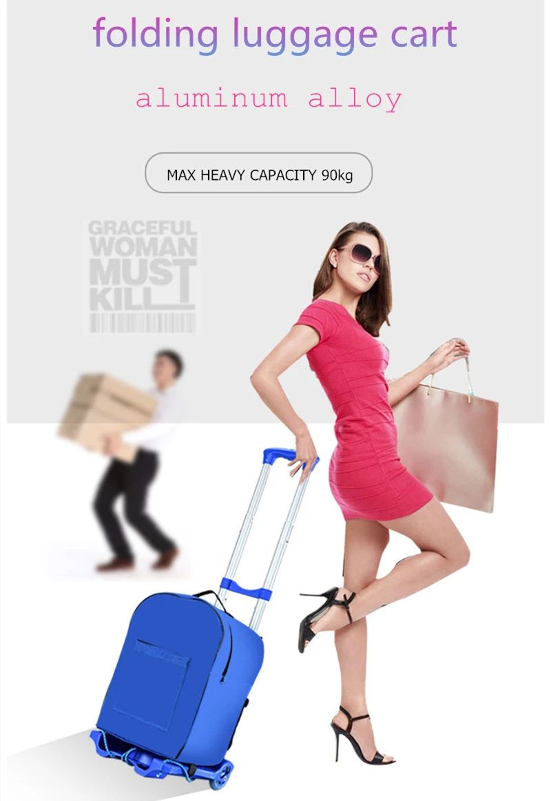 

auto accessories,folding luggage carts,car trolleys, wheelbarrow,aluminium alloy PP material XL04