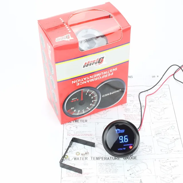 Manometro Turbo Digitale LED Per Auto - Display PSI, Impermeabile, Con Tubo E Raccordo | Universale 12V