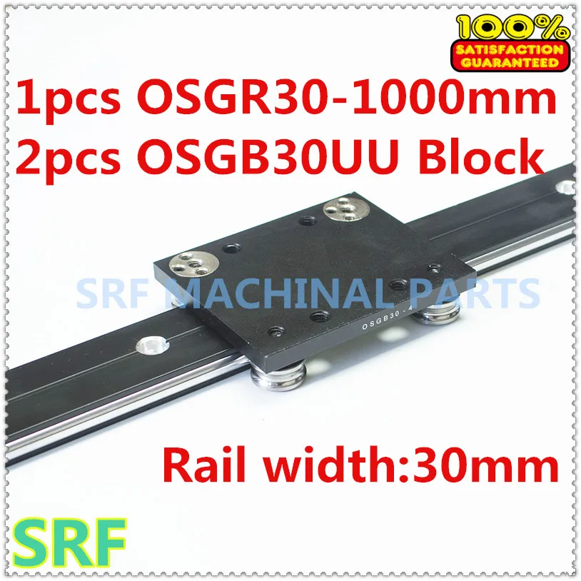 

30mm width Aluminum roller linear guide rail external dual axis linear guide 1pcs OSGR30 L=1000mm+2pcs OSGB30UU block