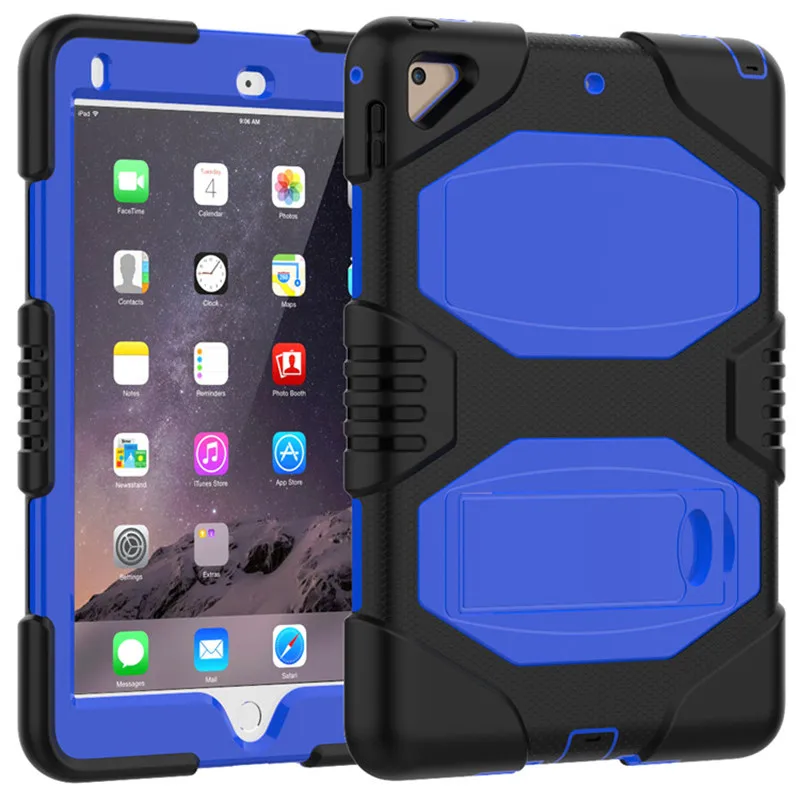 

Hmsunrise Kids safe Shockproof Case For apple ipad Air 2 Tablet Silicon PC combination Stand Cover full Protection A1566 A1567