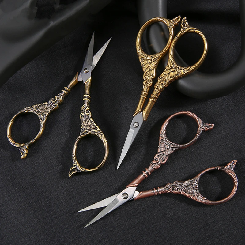 

Zakka Vintage Scissors Sewing Scissors Embroidery Retro Dressmaker Shears craft Scissors Fabric Tool Needlework Tailor Shears