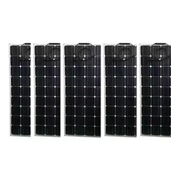 Гибкая Panneau Solaire 12 В 100 Вт 5 шт. Солнечный батарея зарядное устройство Placas Solares 500 220 морской яхты Лодка Caravan автомобильный кемпинг