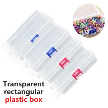 

jewelry craft Adjustable Plastic Storage Box Transparent Rectangle Case Organizer Boxes For Small Handmade Packing Jewelry