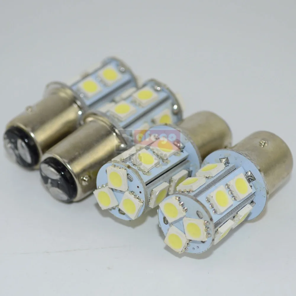 Safego 10 шт. P21W 1156 1157 светодиодный Поворотная сигнальная лампа 5050 13 SMD S25 BAY15D BA15S автомобильный тормозной фонарь светильник s парковка светильник 12V белого цвета