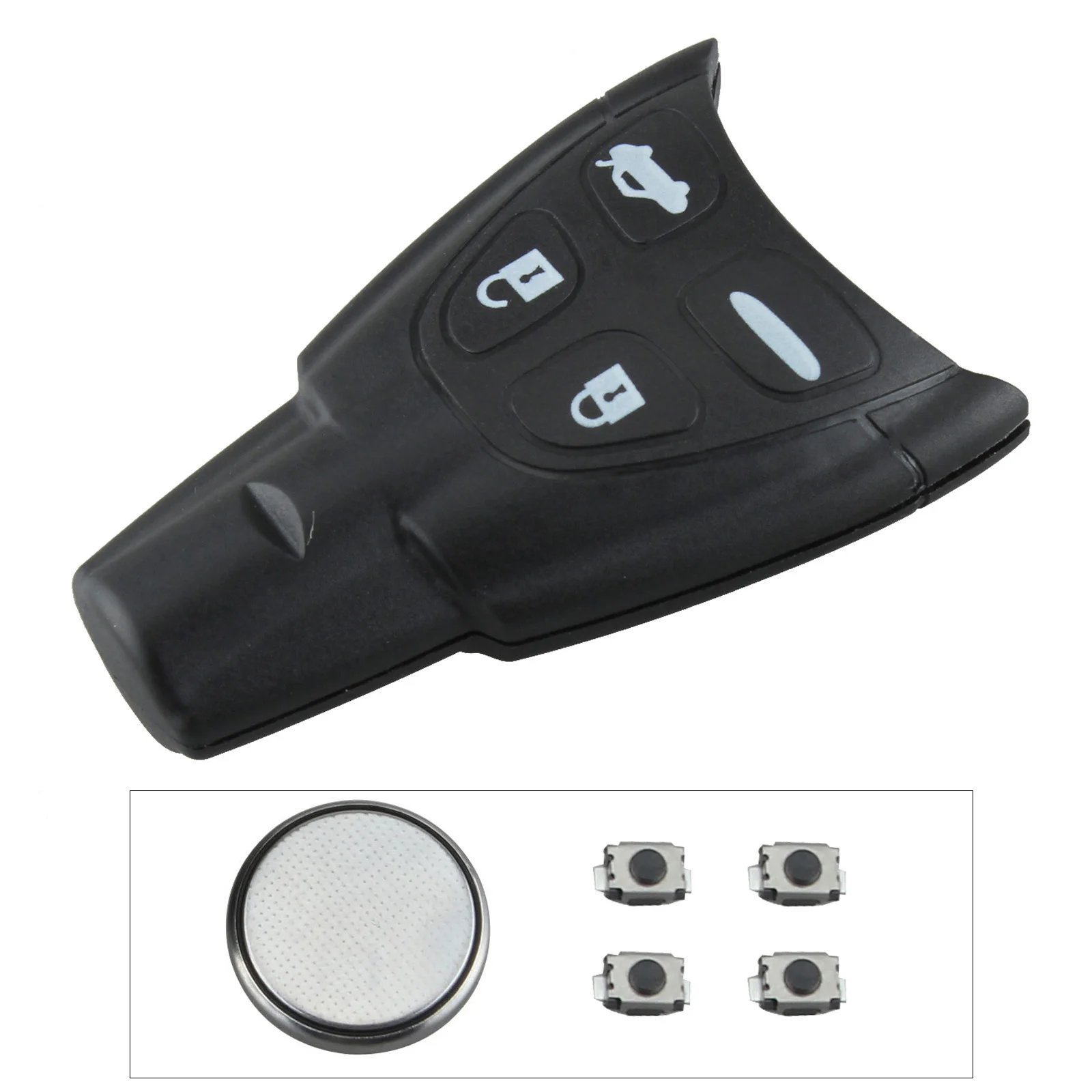 4 Buttons Replacement Remote Car Portable Key Fob Transmitter Clicker Alarm with Button Batteries for Sabo Accessories | Автомобили и