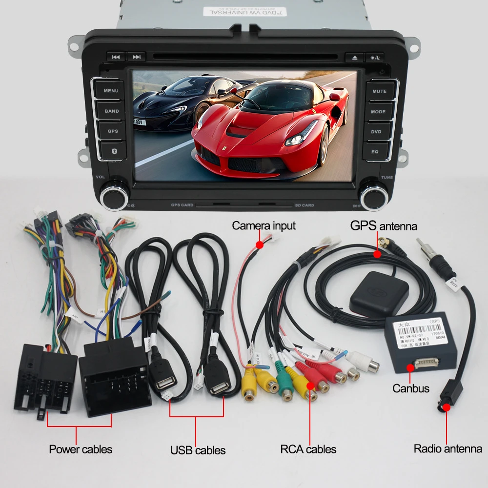 Top WETOWE D6 CAR DVD PLAYER DUAL DIN BLUETOOTH FM RADIO Player GPS  Car Multimedia player automotivo GPS   for Volkswagen  WW 5