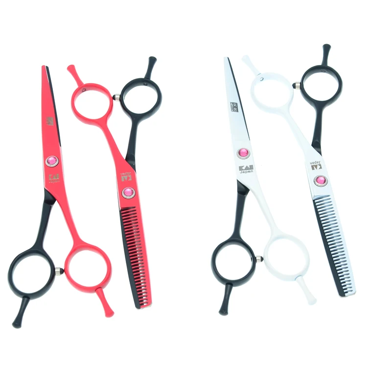 

5.5 Inch Japan Kasho Hairdressing Hair Cutting Scissors Thinning Shears Set Professional Human Hair Shears 3 Colors LZS0177