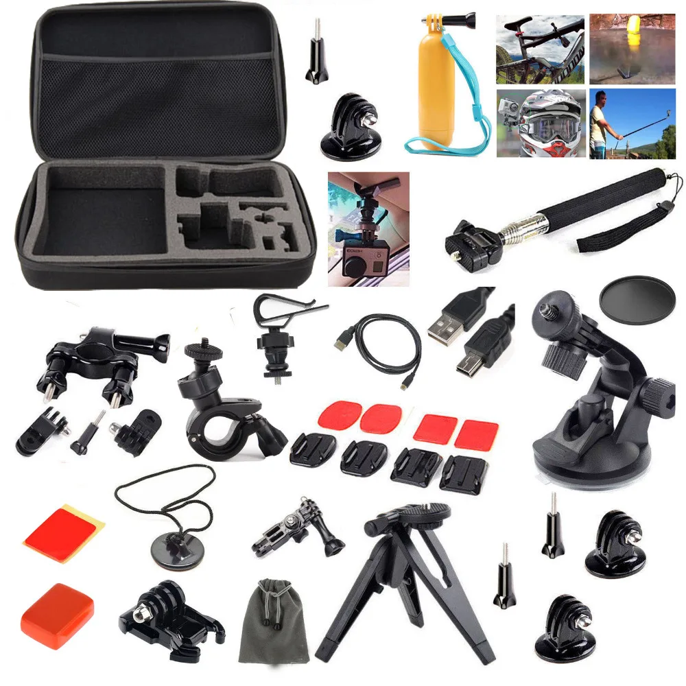 

Essential Set Accessory Kit for GoPro Hero4 Black/Silver Hero 4 3+ 3 2 1 SJ4000 SJ5000 SJ6000