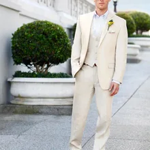 Последние Дизайн цвета слоновой кости мужской костюм для свадьбы индивидуальные Костюм bespoke мужской костюм Slim Fit Жених смокинги платье одежда на свадьбу 3 шт