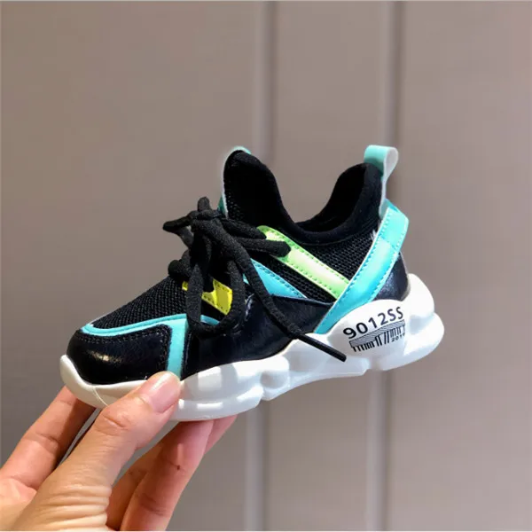 Hot Children's Luminous Shoes New Autumn Girls Boys Sports Shoes Breathable Casual Kids Shoes Non-slip Toddler Baby Shoes - Цвет: black