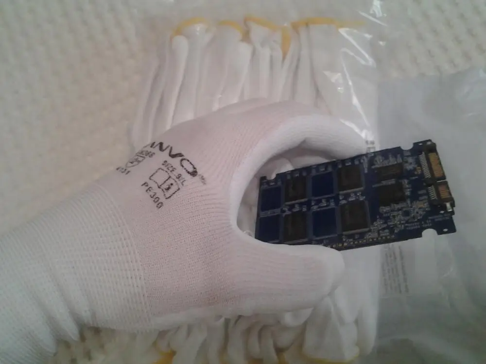 Антистатические защитные перчатки антистатические перчатки Белая нейлоновая перчатка с ПУ полиуретановые ладони окунутые Антистатические Рабочие Перчатки