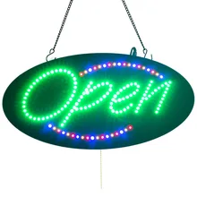 Oval LED Neon Portable 19 “LED Open Logo Board Multicolor & 3 Light Modes for Beauty Salon Nail Sushi Bakery Barber Massage