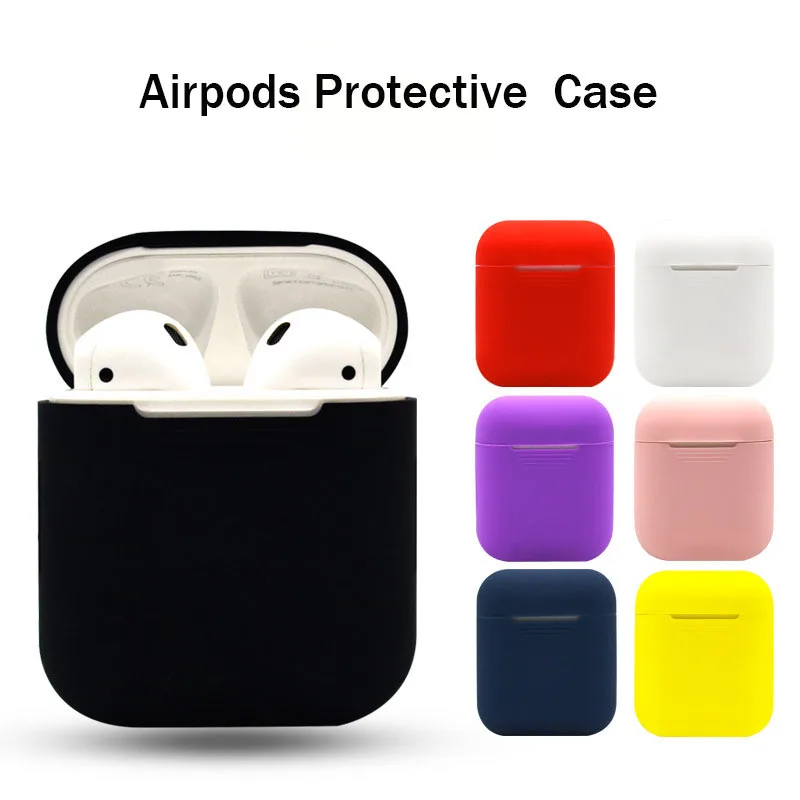 

Shockproof Soft Silicone Earphone Case for AirPods 1 2 Protective Case for Apple IPhone Air Pods Earpods Cover Strap Accessories