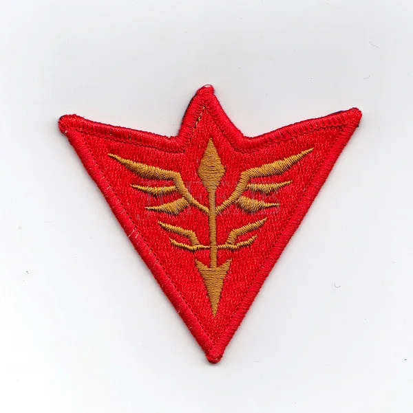 red background gold design 100Embroidery GUNDAM NEO ZEON Military Tactical Morale Embroidery