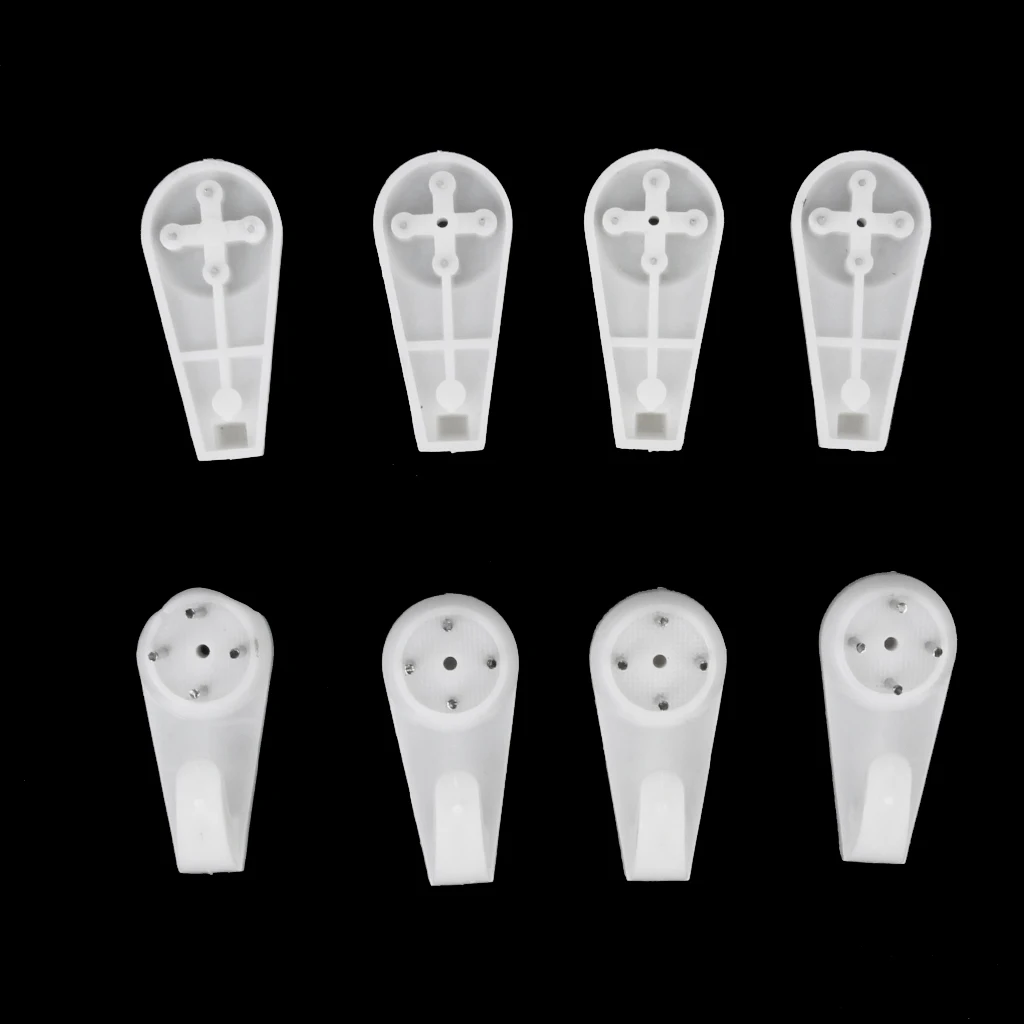 60pcs Plastic Photo Picture Frame Nail Painting Frame Mirror Clock Wall Hanging Nail Hook Hanger for Hard Wall Concrete Brick
