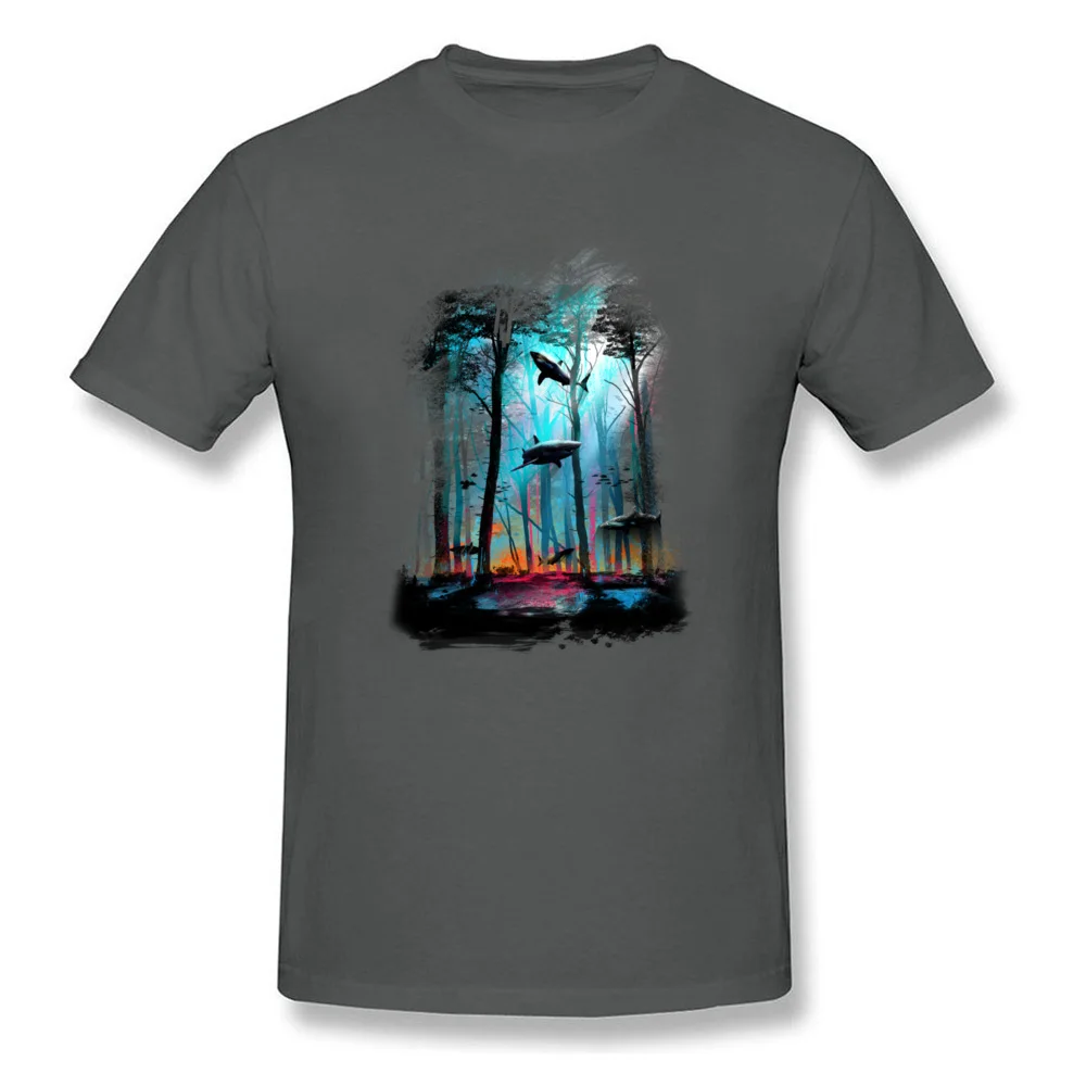 Shark Forest Men Brand Crazy Tops Tees Round Neck ostern Day All Cotton T-Shirt Geek Short Sleeve Tee-Shirts Drop Shipping Shark Forest carbon